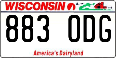 WI license plate 883ODG
