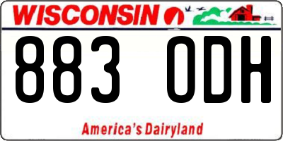 WI license plate 883ODH