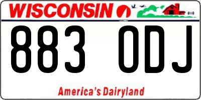 WI license plate 883ODJ