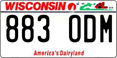 WI license plate 883ODM