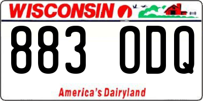 WI license plate 883ODQ