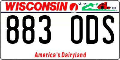 WI license plate 883ODS