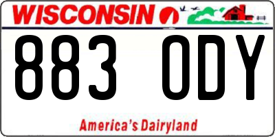 WI license plate 883ODY