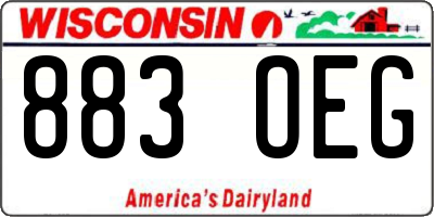 WI license plate 883OEG