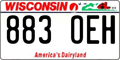 WI license plate 883OEH
