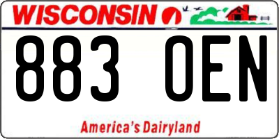 WI license plate 883OEN