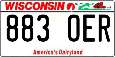 WI license plate 883OER