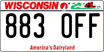 WI license plate 883OFF