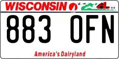 WI license plate 883OFN