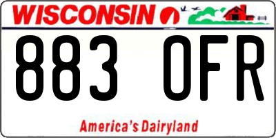 WI license plate 883OFR