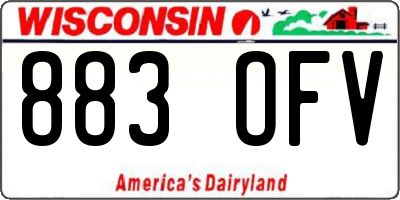 WI license plate 883OFV