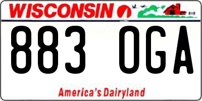 WI license plate 883OGA