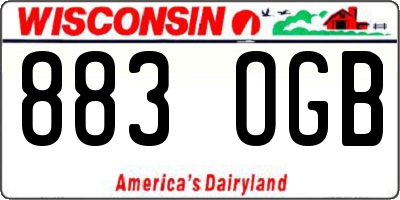 WI license plate 883OGB