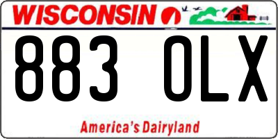 WI license plate 883OLX