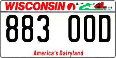 WI license plate 883OOD