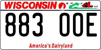 WI license plate 883OOE