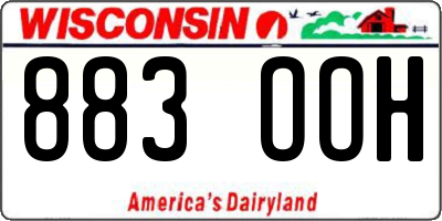 WI license plate 883OOH