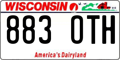 WI license plate 883OTH