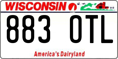 WI license plate 883OTL