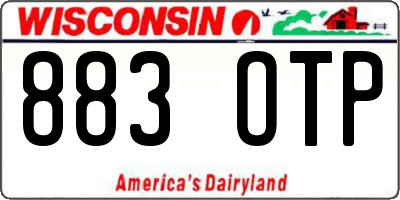 WI license plate 883OTP