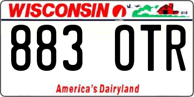 WI license plate 883OTR