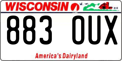 WI license plate 883OUX