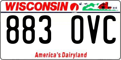 WI license plate 883OVC