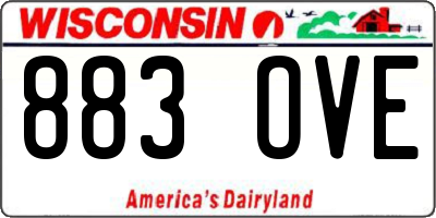 WI license plate 883OVE