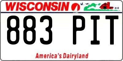 WI license plate 883PIT