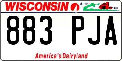WI license plate 883PJA