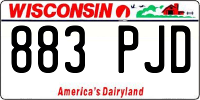 WI license plate 883PJD