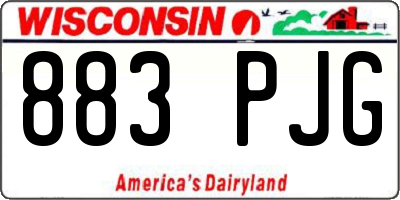 WI license plate 883PJG