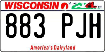WI license plate 883PJH