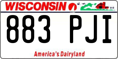 WI license plate 883PJI