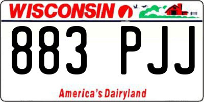 WI license plate 883PJJ