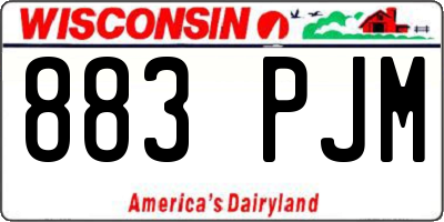 WI license plate 883PJM