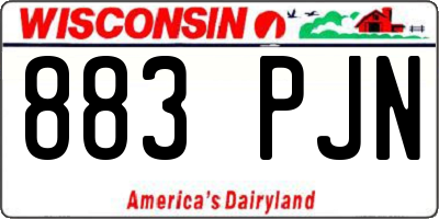 WI license plate 883PJN