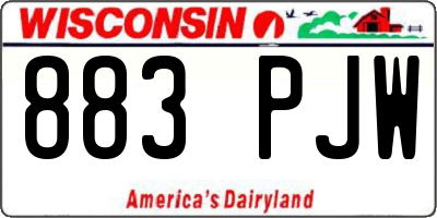 WI license plate 883PJW