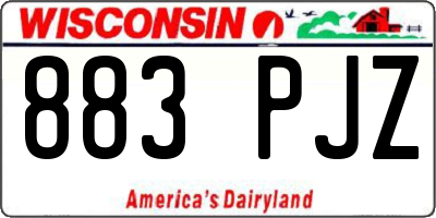 WI license plate 883PJZ