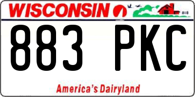 WI license plate 883PKC