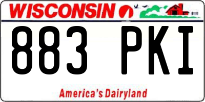 WI license plate 883PKI