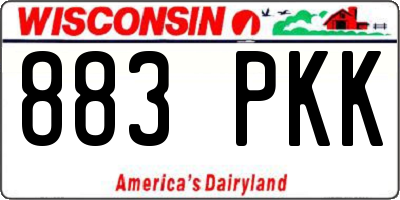 WI license plate 883PKK