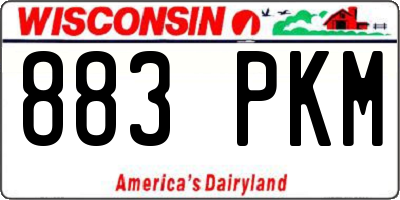 WI license plate 883PKM