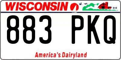 WI license plate 883PKQ
