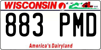 WI license plate 883PMD