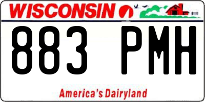 WI license plate 883PMH