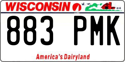 WI license plate 883PMK