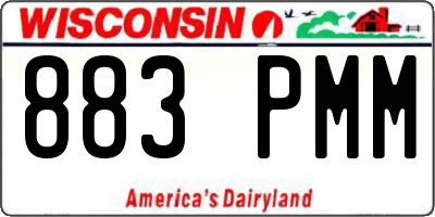 WI license plate 883PMM