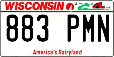 WI license plate 883PMN