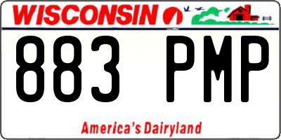 WI license plate 883PMP